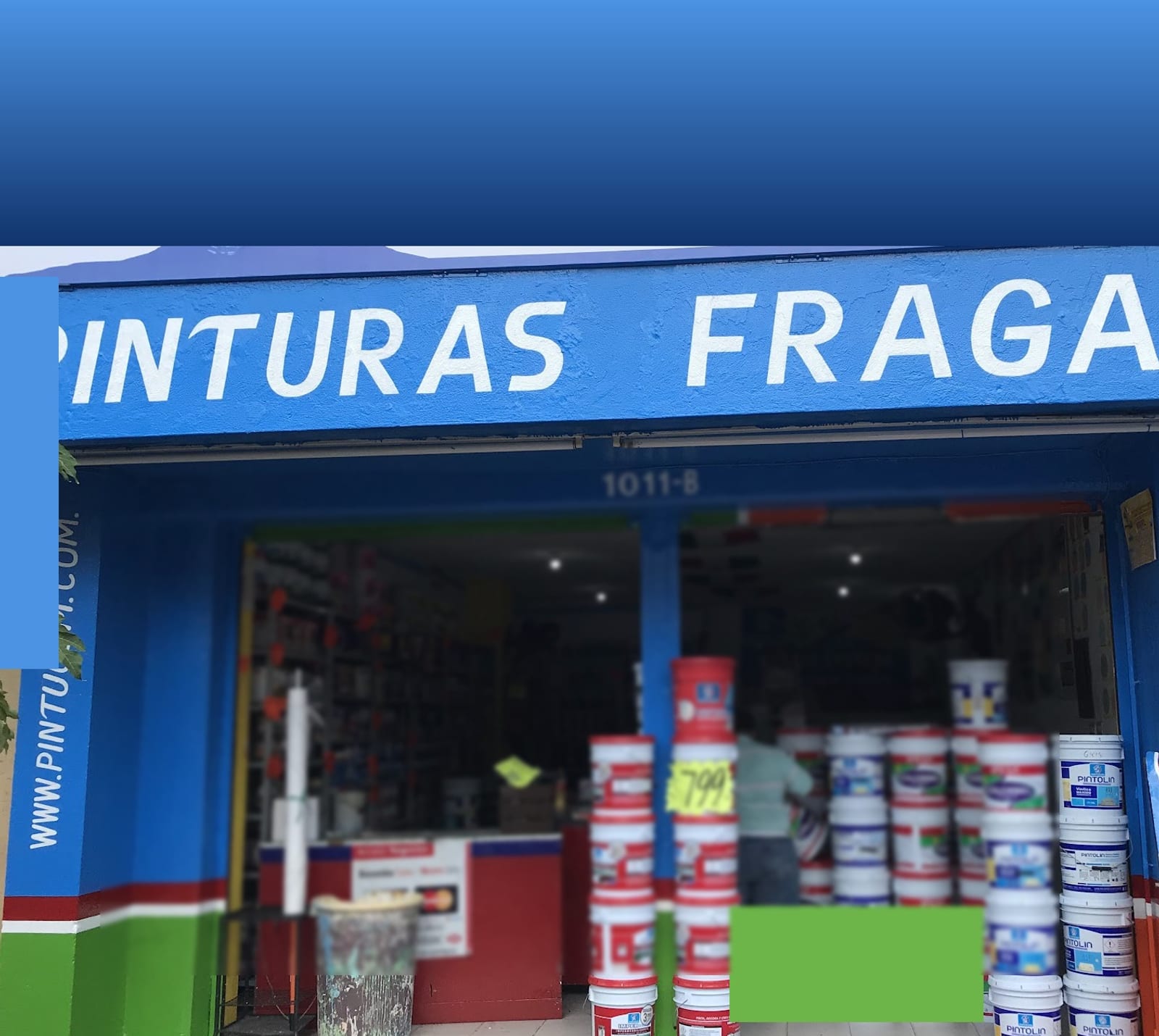 El local de Pinturas FRAGA en Villahermosa